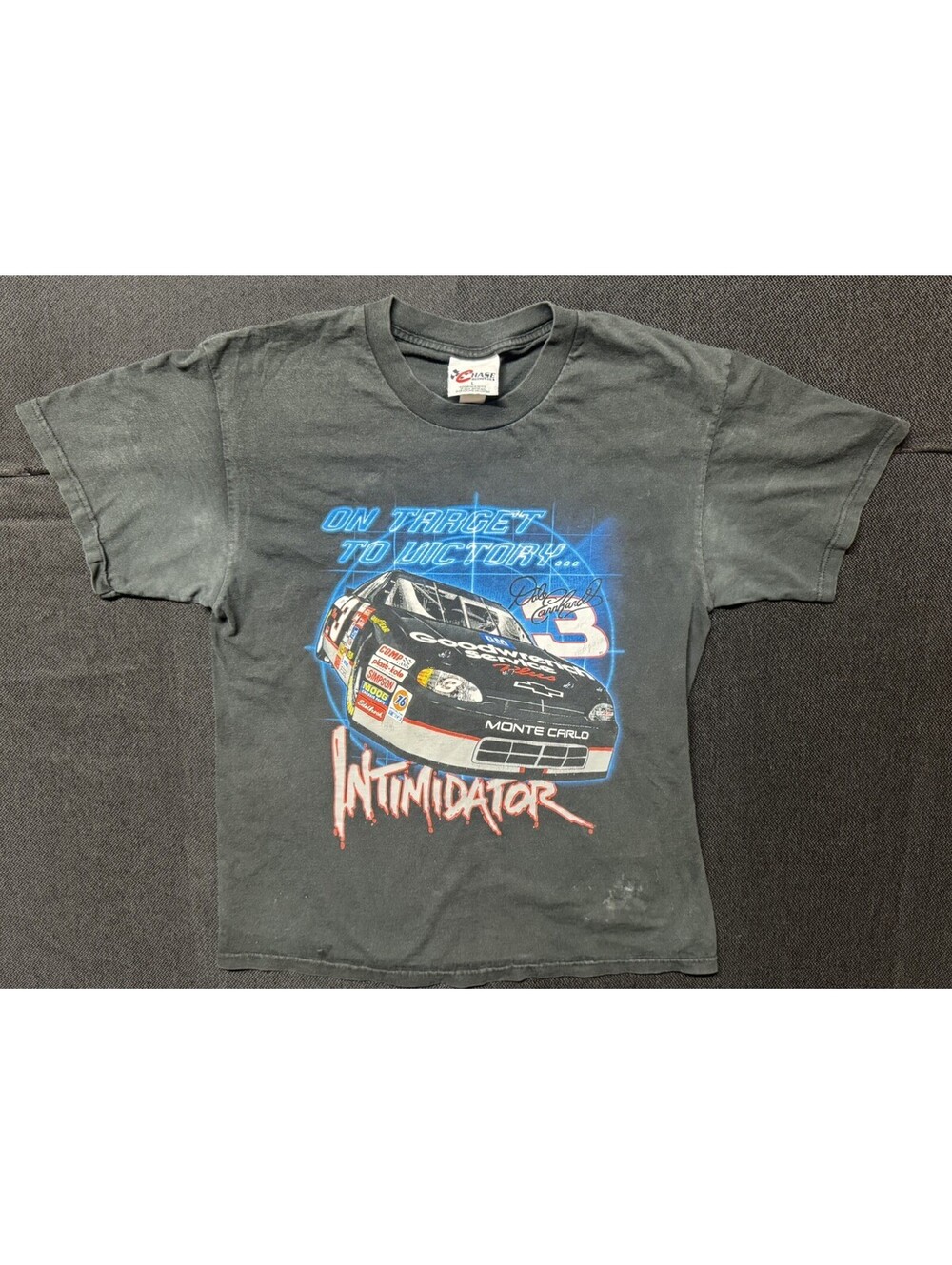 Vintage Dale Earnhardt Intimidator NASCAR Chase XL Double Sided T Shirt #3